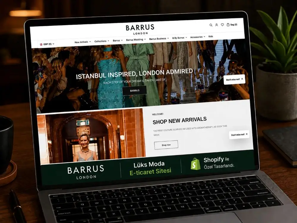 barrus london luks moda eticaret sitesi shopifu magaza Shopify Shopify Development Partner Pratikis.com